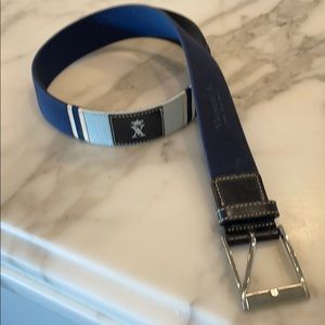 Vicomte A. navy canvas belt